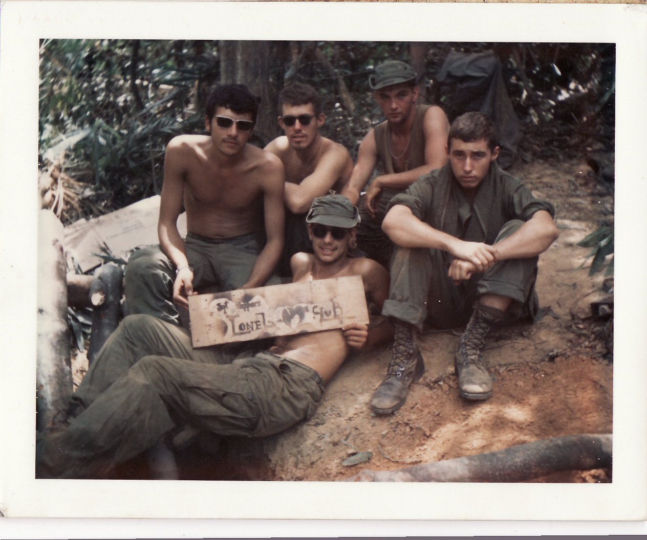 Sargent Preganis (left), his souvenir, and some of the rest of us, on Nui Ki, 1968